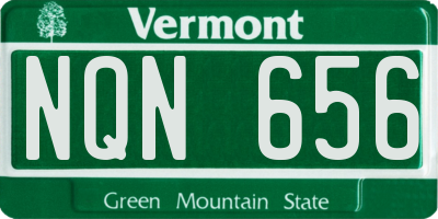 VT license plate NQN656