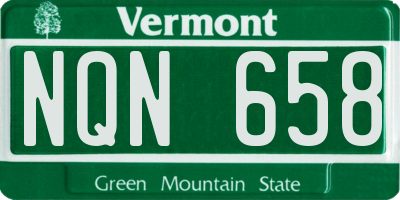 VT license plate NQN658