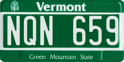 VT license plate NQN659