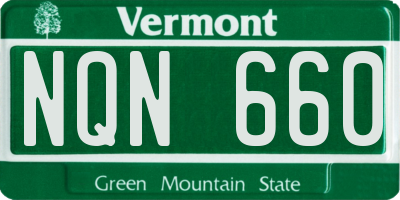 VT license plate NQN660
