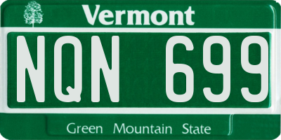 VT license plate NQN699
