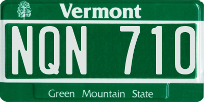 VT license plate NQN710