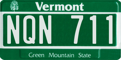 VT license plate NQN711