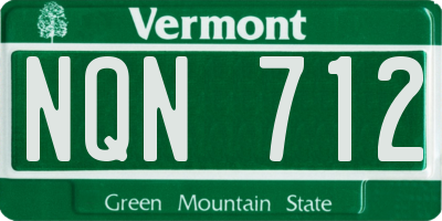 VT license plate NQN712