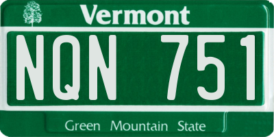 VT license plate NQN751