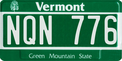 VT license plate NQN776