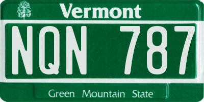 VT license plate NQN787