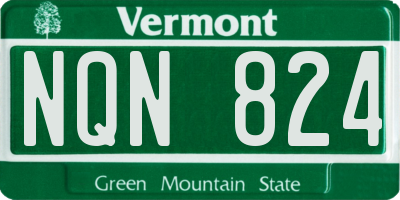 VT license plate NQN824