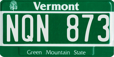 VT license plate NQN873