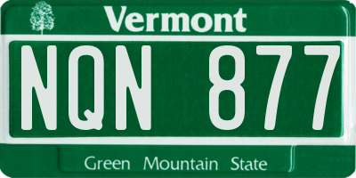 VT license plate NQN877