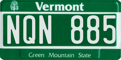 VT license plate NQN885