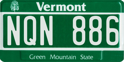 VT license plate NQN886