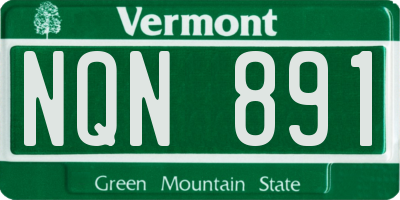 VT license plate NQN891