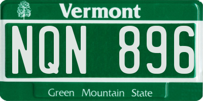 VT license plate NQN896
