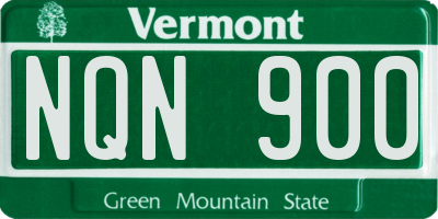 VT license plate NQN900