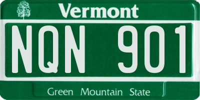 VT license plate NQN901