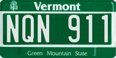 VT license plate NQN911