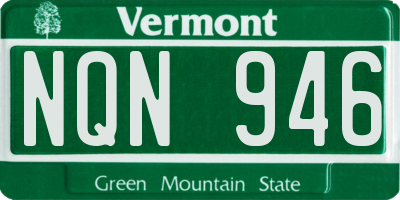 VT license plate NQN946