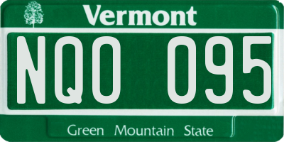 VT license plate NQO095