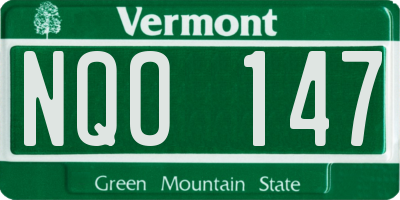 VT license plate NQO147
