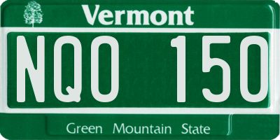 VT license plate NQO150