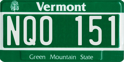 VT license plate NQO151