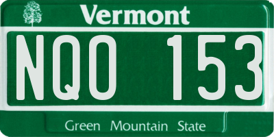 VT license plate NQO153