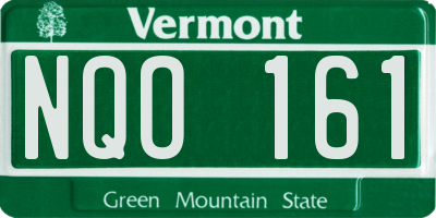 VT license plate NQO161