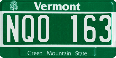 VT license plate NQO163