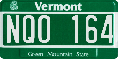 VT license plate NQO164