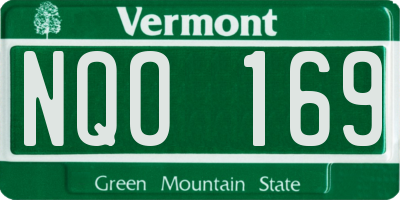 VT license plate NQO169