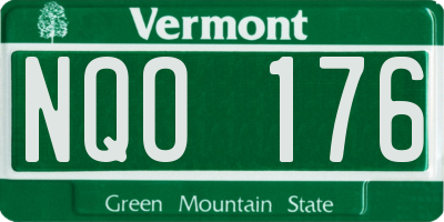 VT license plate NQO176