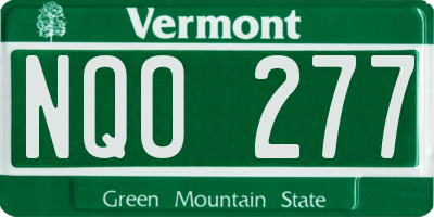 VT license plate NQO277