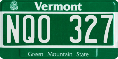 VT license plate NQO327