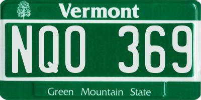 VT license plate NQO369
