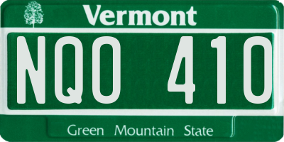 VT license plate NQO410