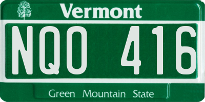 VT license plate NQO416