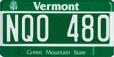 VT license plate NQO480