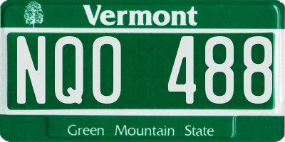 VT license plate NQO488