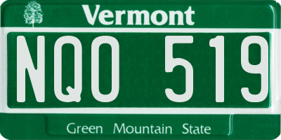 VT license plate NQO519