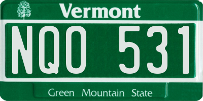 VT license plate NQO531