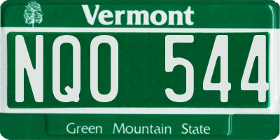 VT license plate NQO544