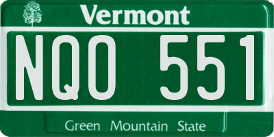 VT license plate NQO551