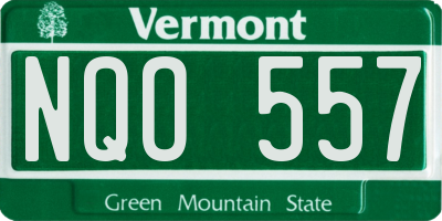 VT license plate NQO557