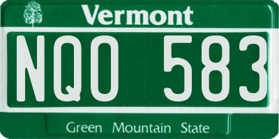 VT license plate NQO583