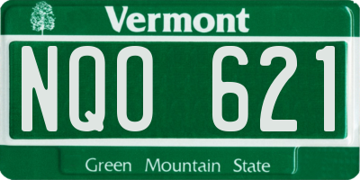 VT license plate NQO621