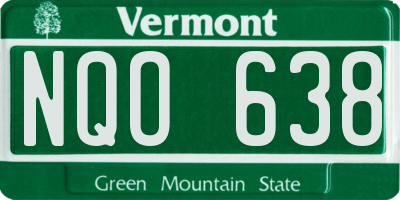 VT license plate NQO638
