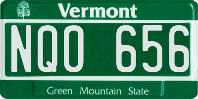 VT license plate NQO656
