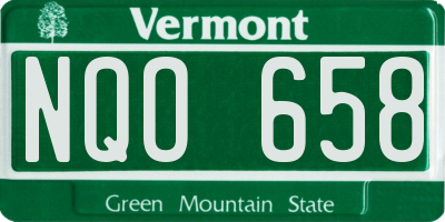 VT license plate NQO658