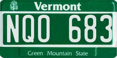 VT license plate NQO683